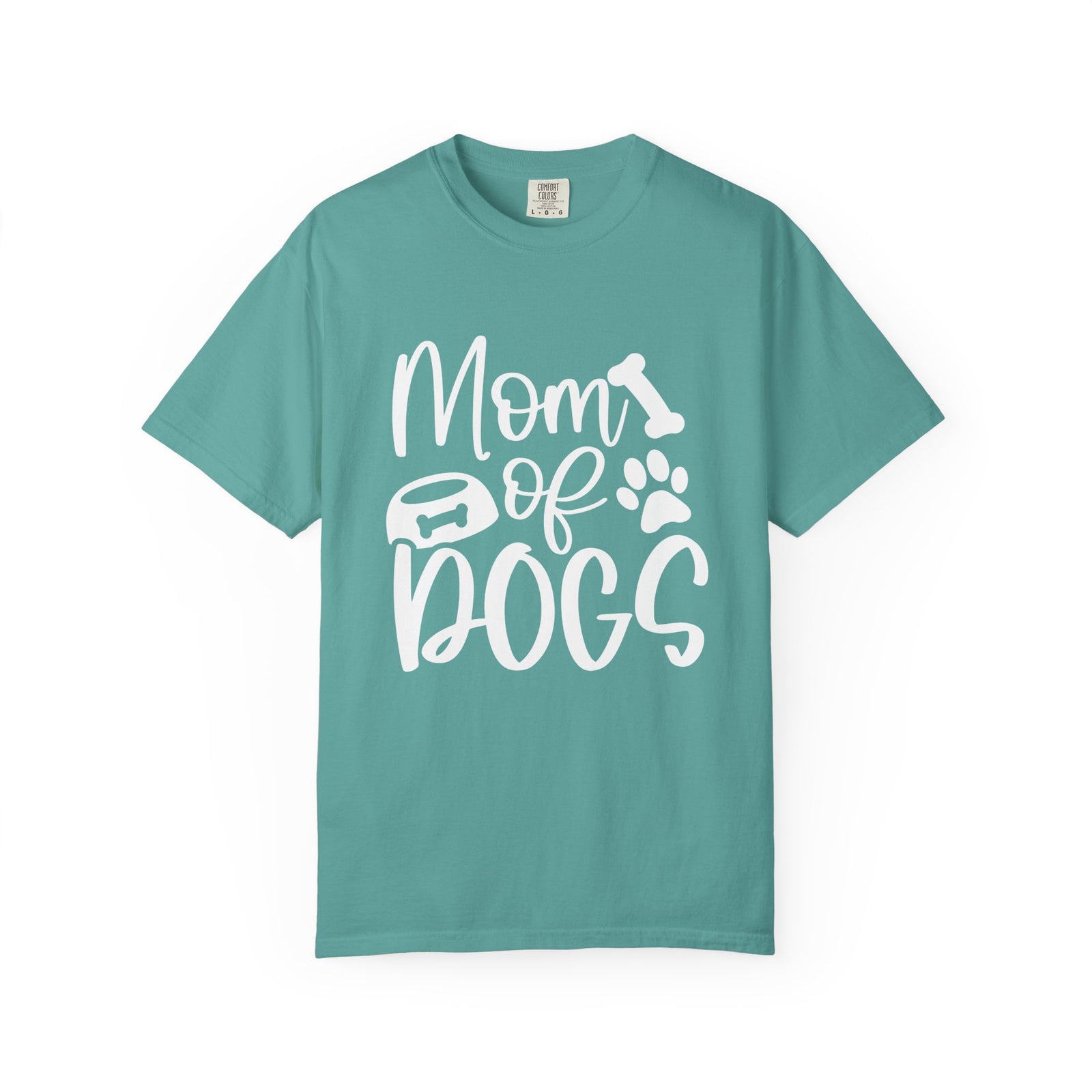 Mom of Dogs Bowl & Bone T-Shirt Cute Dog Mom Graphic Tee