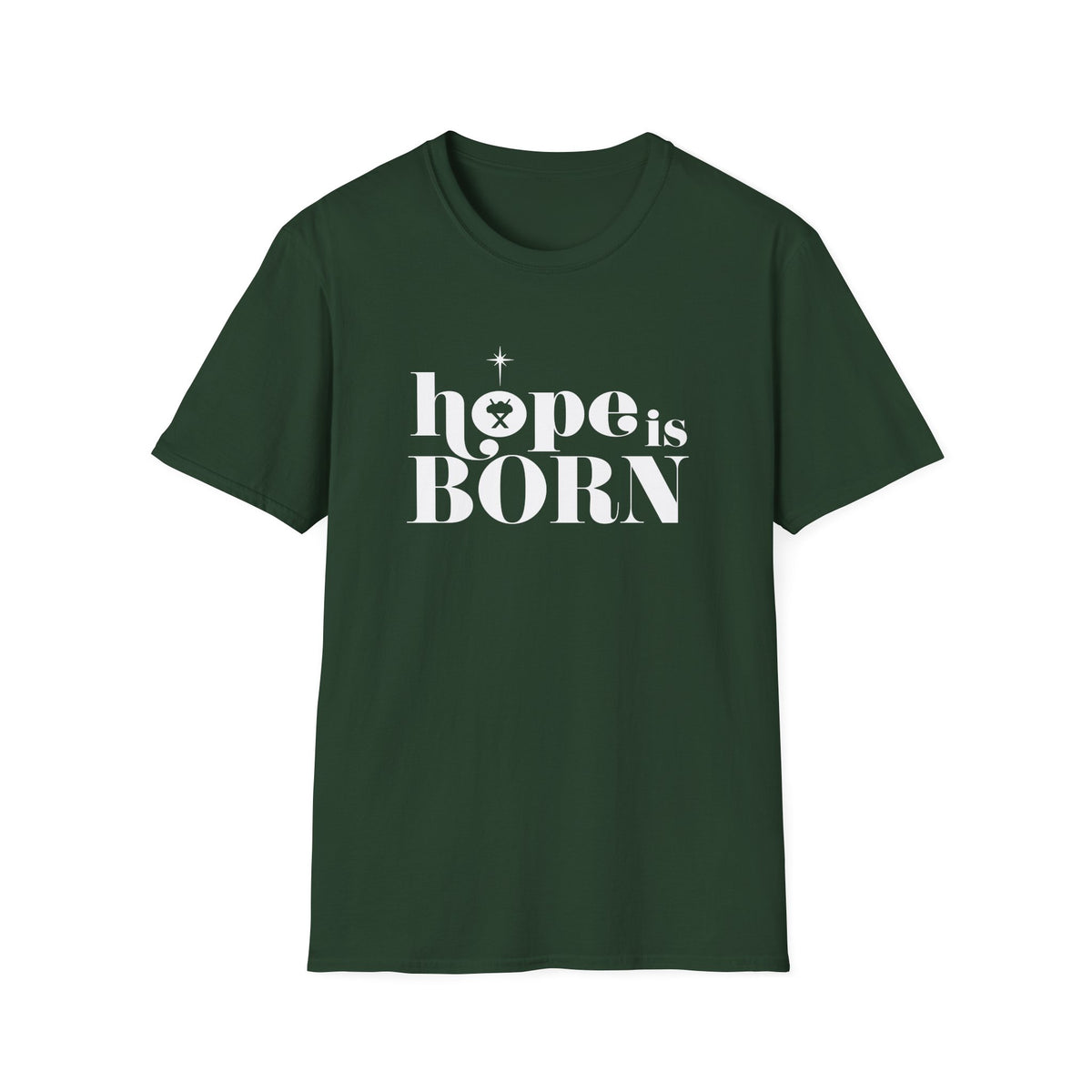 Hope is Born Nativity Tee Christmas Season Christian T-Shirt