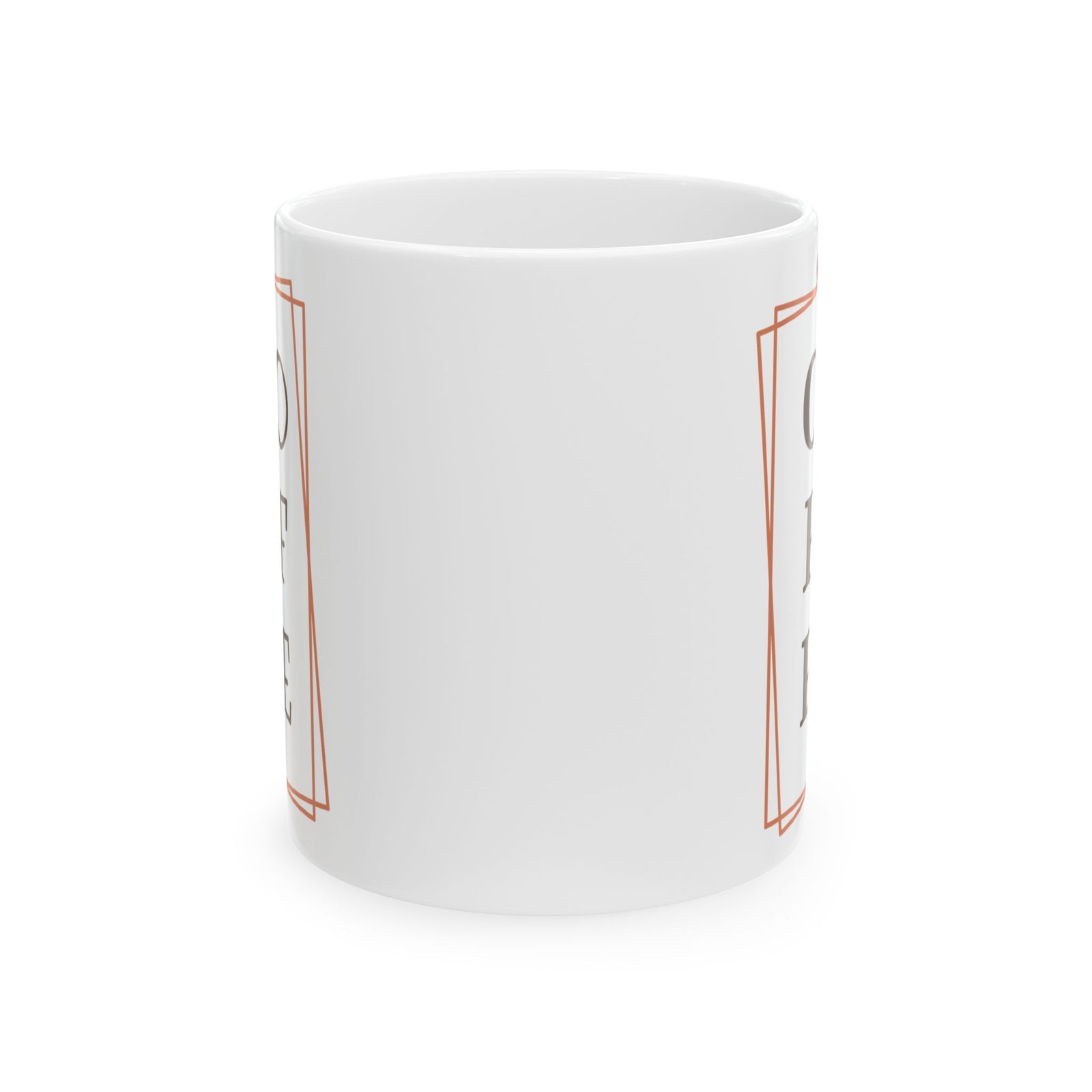 Coffee Minimalist Frame Design Cute Ceramic Mug Coffee Cup (11oz & 15oz)