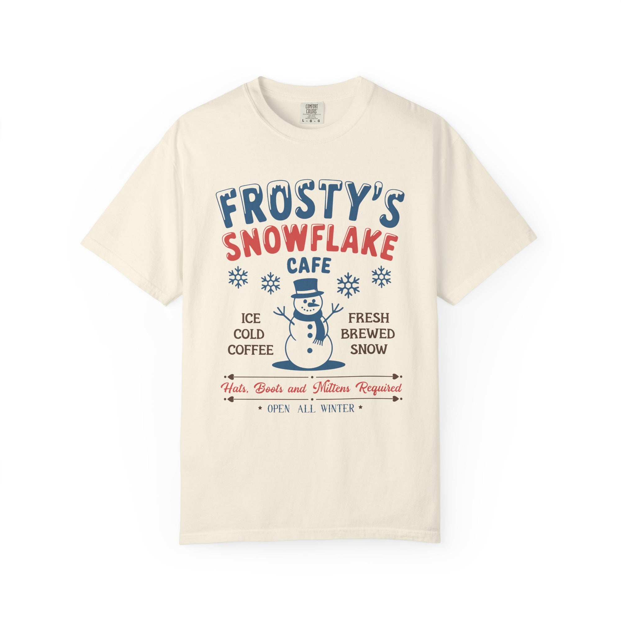 Frosty’s Snowflake Cafe Holiday Tee Vintage Charm Unisex Christmas T-Shirt - Sydney So Sweet