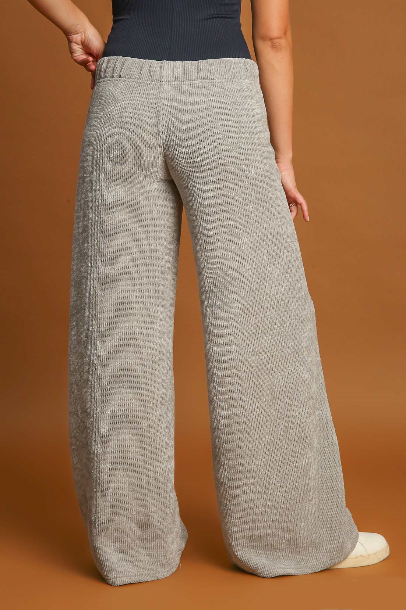 Umgee Elastic Waist Wide Leg Pants - Sydney So Sweet