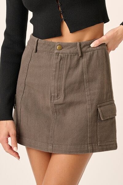 Mittoshop Cargo Mini Skirt with Side Pockets - Sydney So Sweet