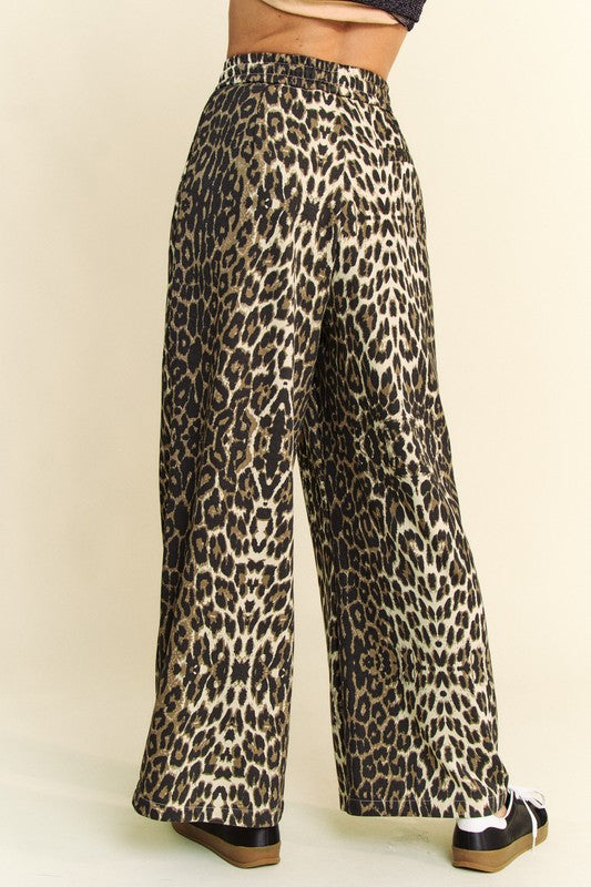 Davi & Dani Leopard Wide Leg Pants - Sydney So Sweet