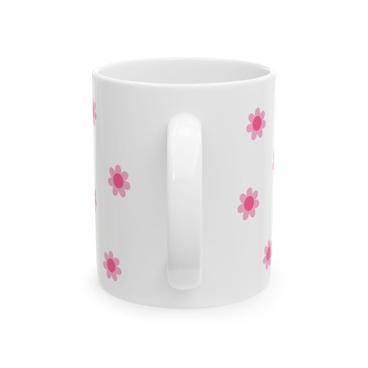 Mama Pink Flower Cute Ceramic Mug Coffee Cup (11oz & 15oz)