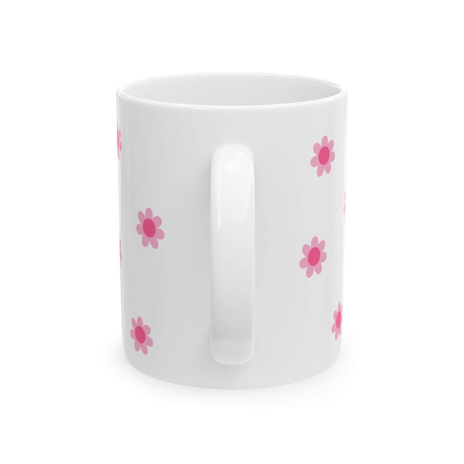 Mama Pink Flower Cute Ceramic Mug Coffee Cup (11oz & 15oz)