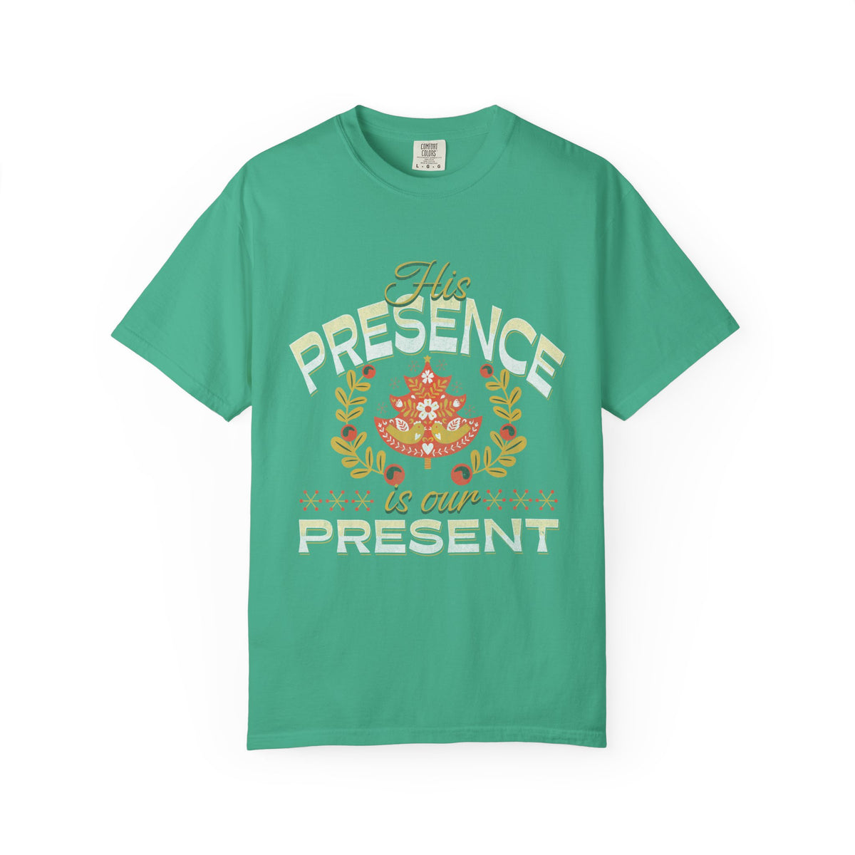 His Presence is our Present T-Shirt Christian Christmas Graphic Tee