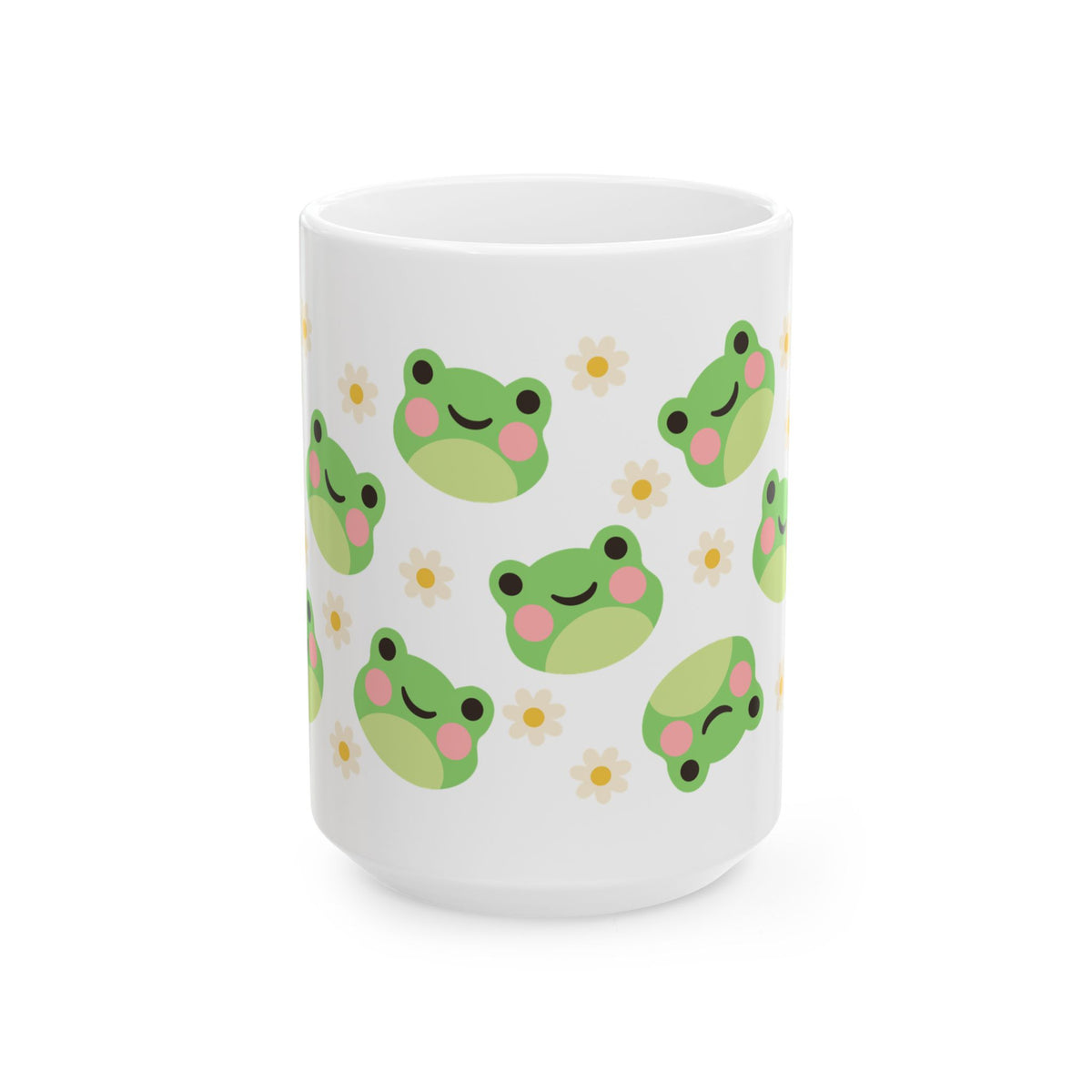 Kawaii Frog Daisy Cute Ceramic Mug Coffee Cup (11oz & 15oz) - Sydney So Sweet