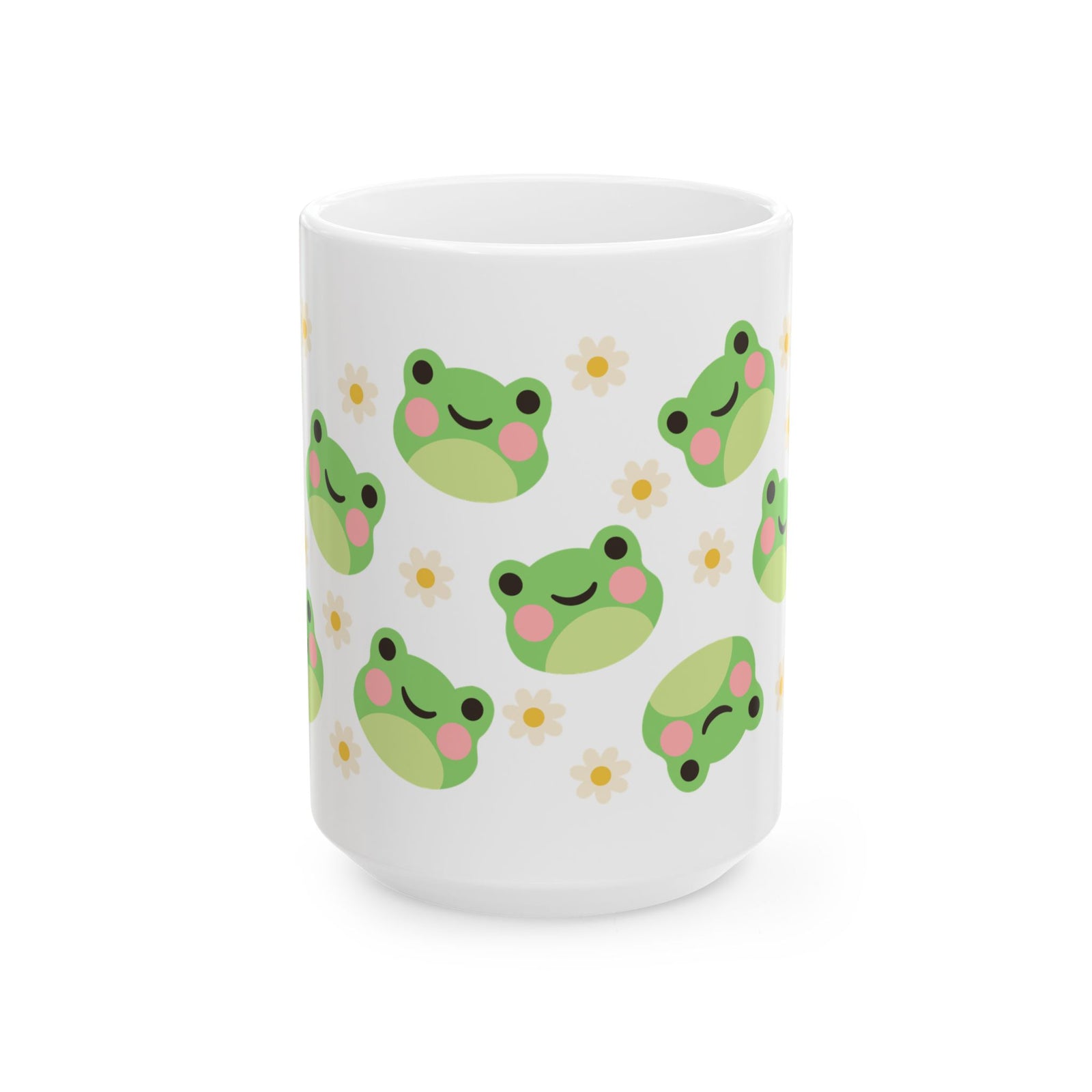 Kawaii Frog Daisy Cute Ceramic Mug Coffee Cup (11oz & 15oz) - Sydney So Sweet