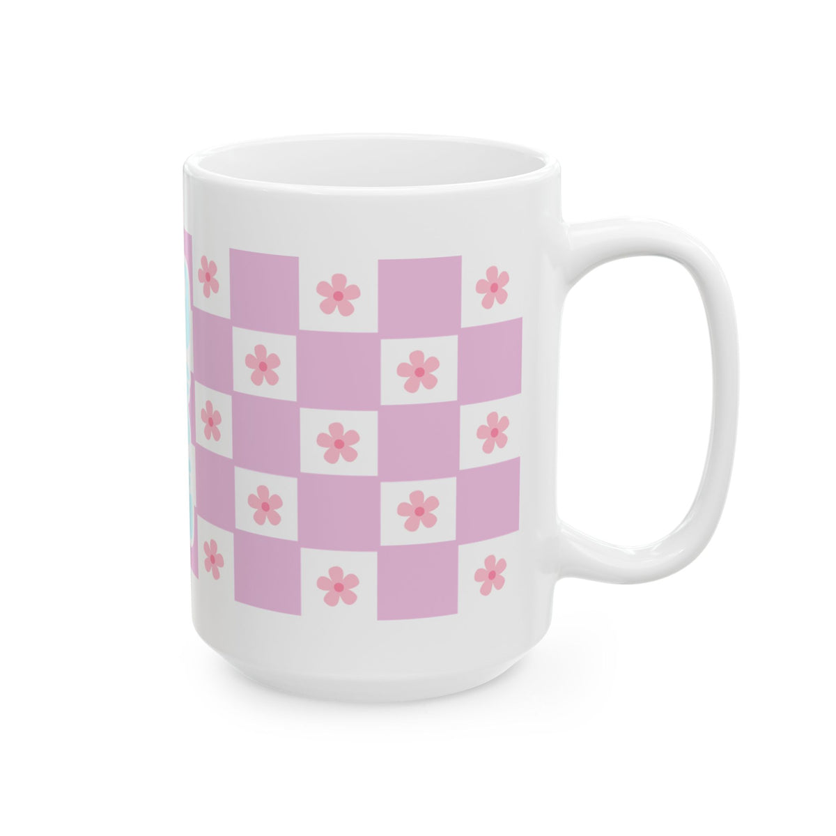 Coffee Checkerboard Cute Ceramic Mug Coffee Cup (11oz & 15oz) - Sydney So Sweet