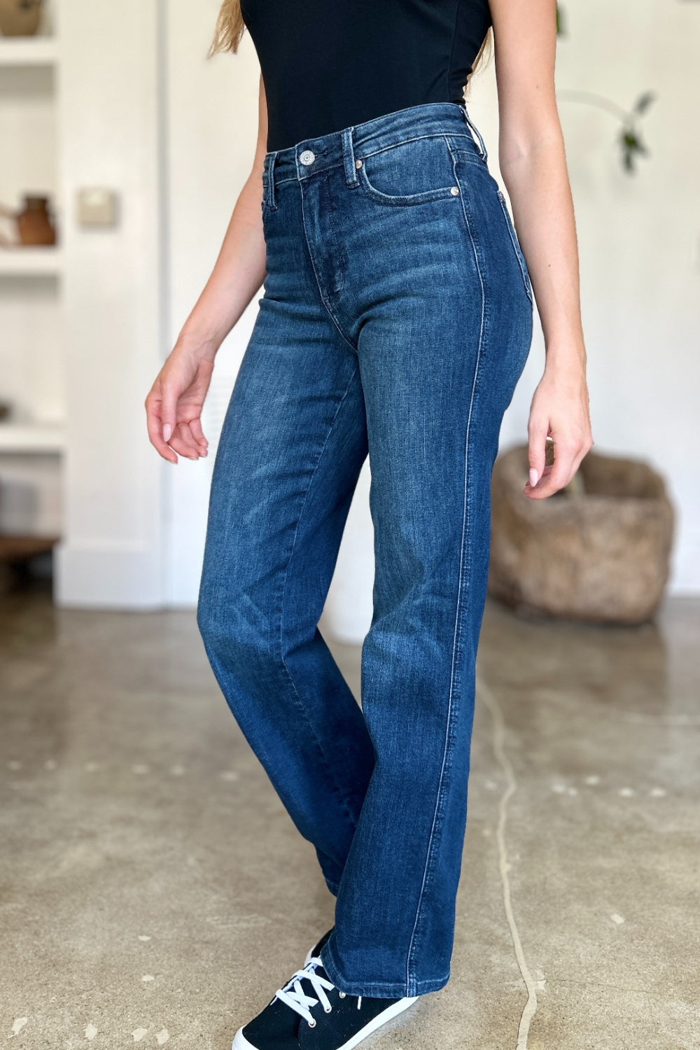 Judy Blue Full Size Tummy Control Straight Jeans - Sydney So Sweet