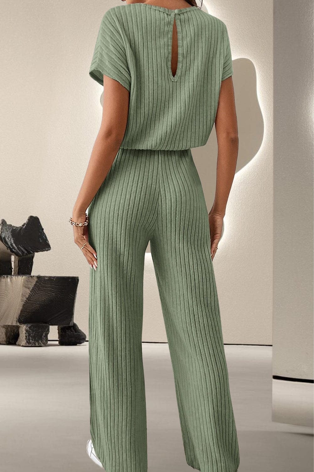 Round Neck Short Sleeve Jumpsuit - Sydney So Sweet