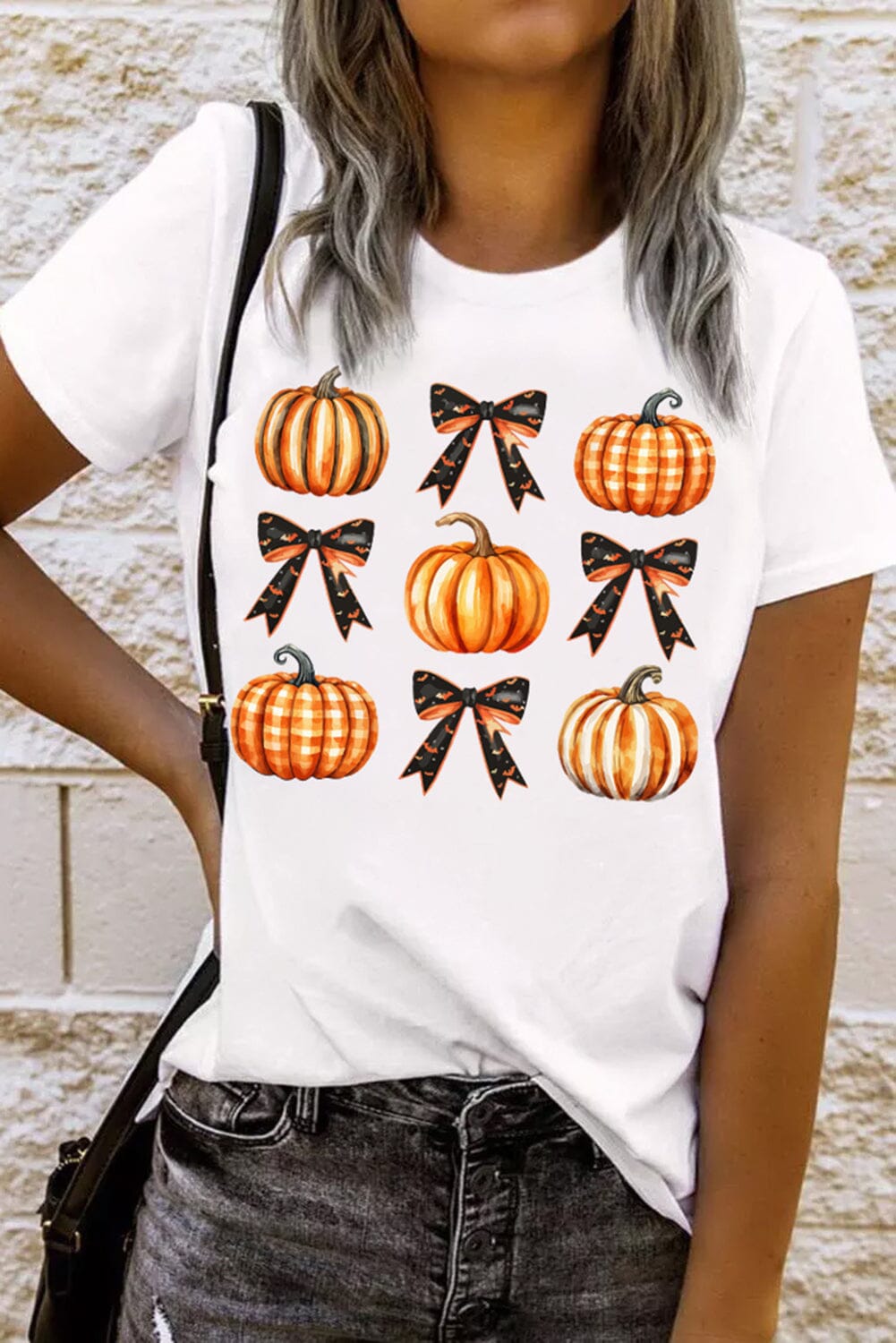 Pumpkin Round Neck Short Sleeve T-Shirt - Sydney So Sweet