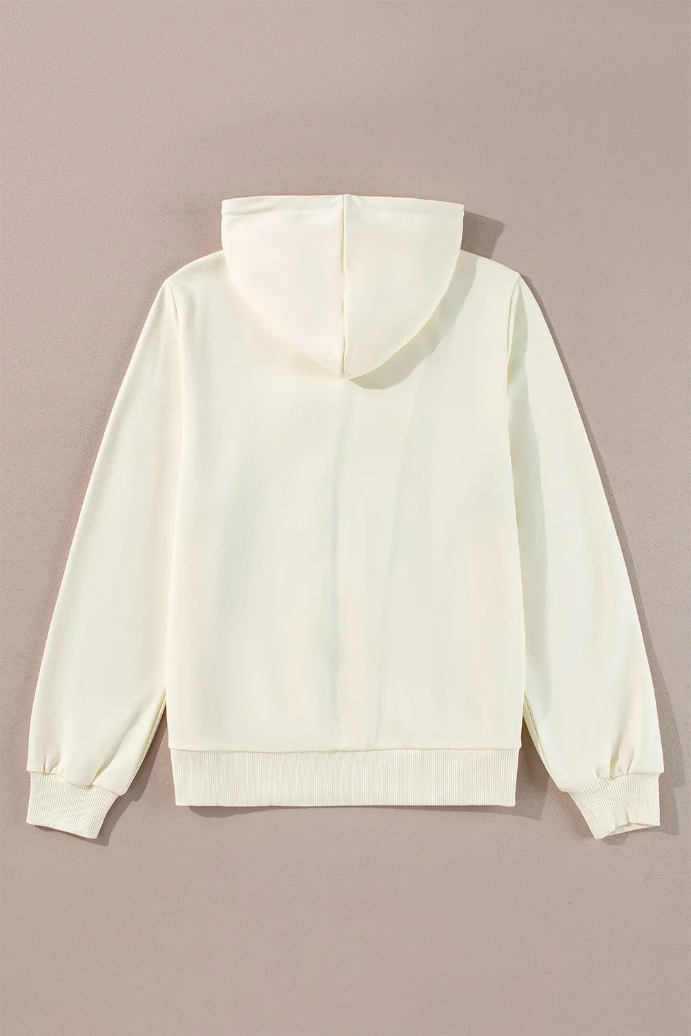 Drawstring Contrast Zip Up Long Sleeve Hoodie - Sydney So Sweet