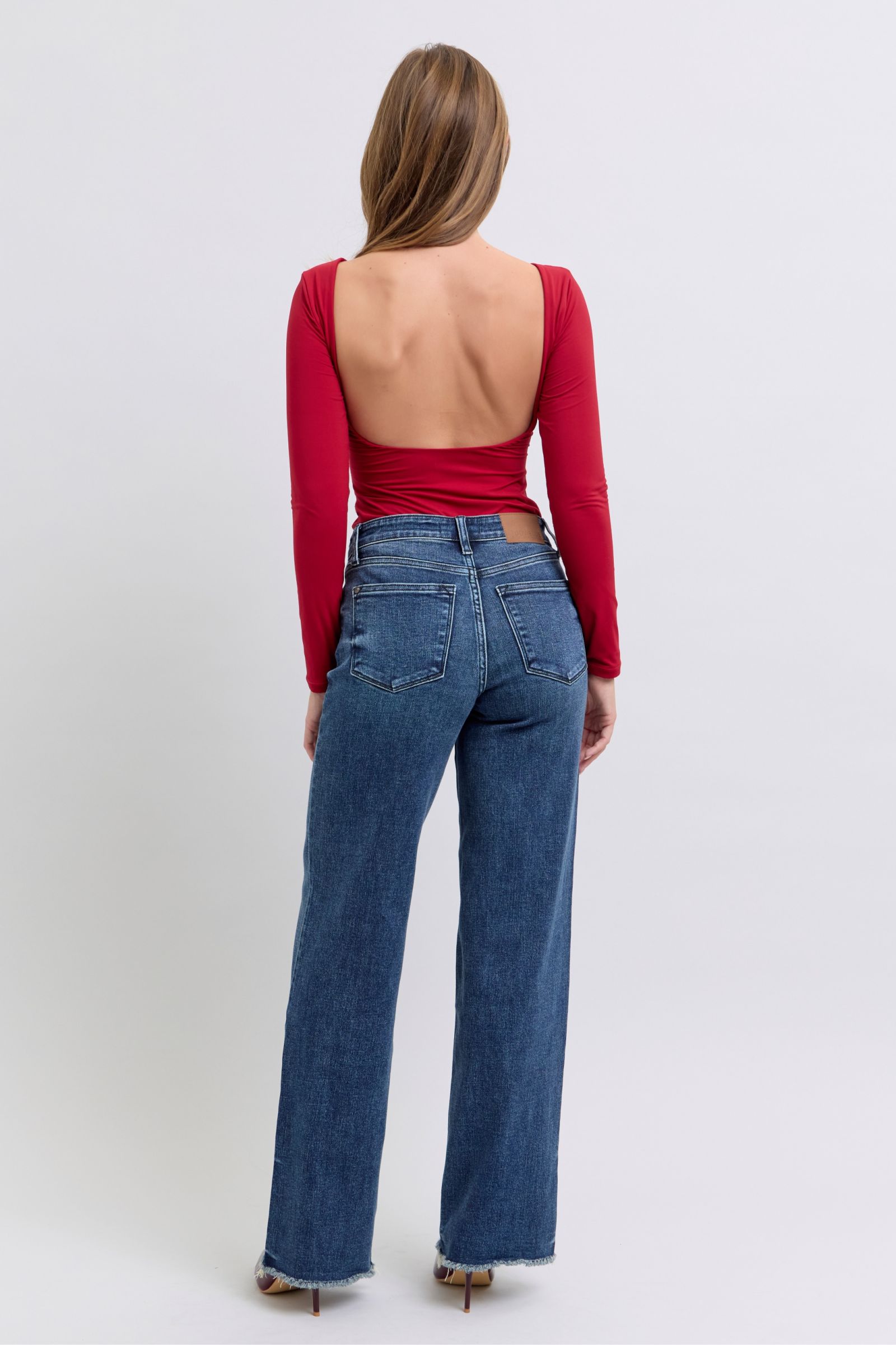 Judy Blue Full Size Raw Hem Mid Rise Jeans - Sydney So Sweet