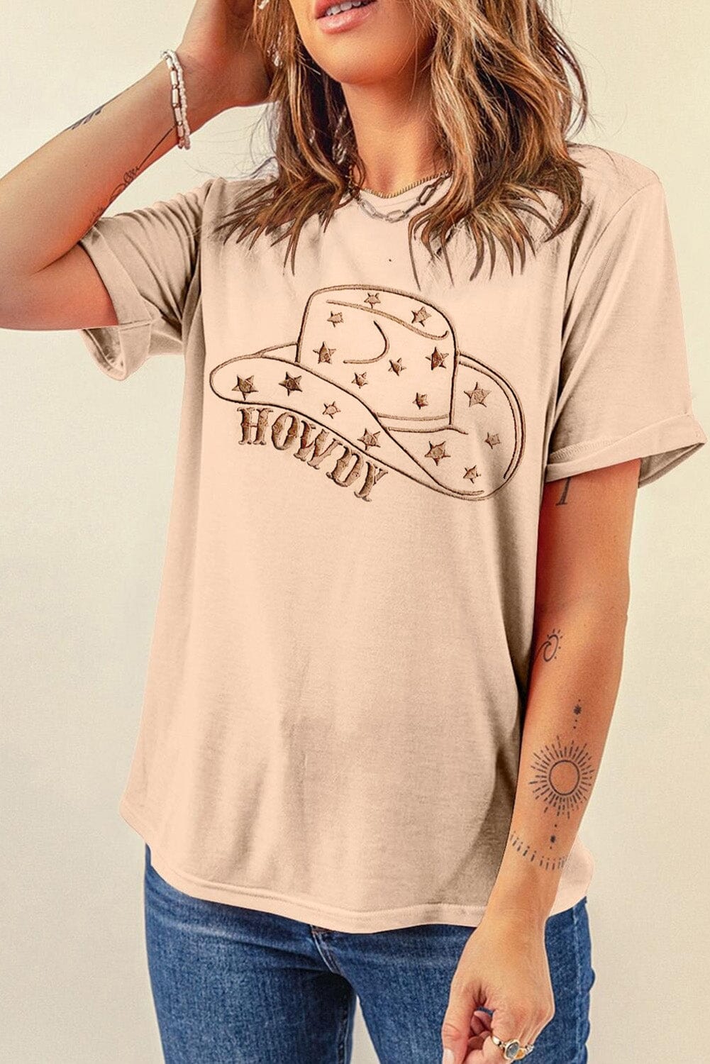 Hat Graphic Round Neck Short Sleeve T-Shirt - Sydney So Sweet