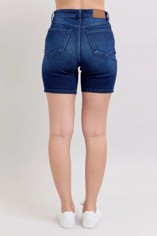 Judy Blue High Waist V-Front Bermuda Denim Shorts - Sydney So Sweet