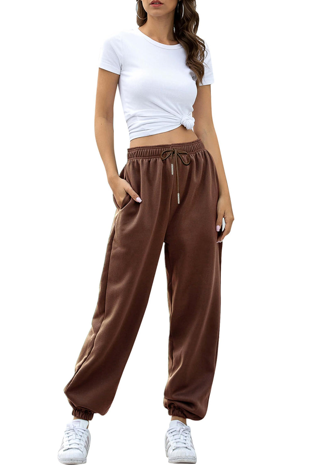 Elastic Waist Joggers with Pockets - Sydney So Sweet