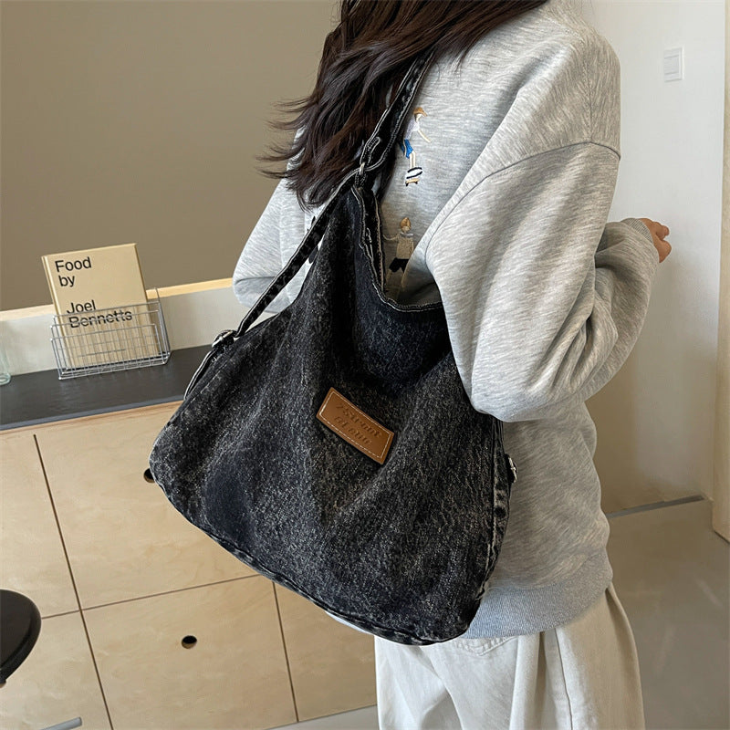 Adjustable Strap Denim Shoulder Bag - Sydney So Sweet