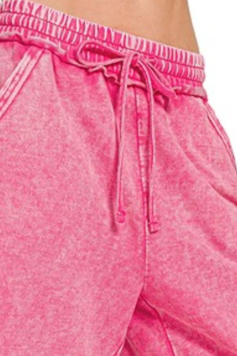 Zenana Washed French Terry Palazzo With Pockets - Sydney So Sweet