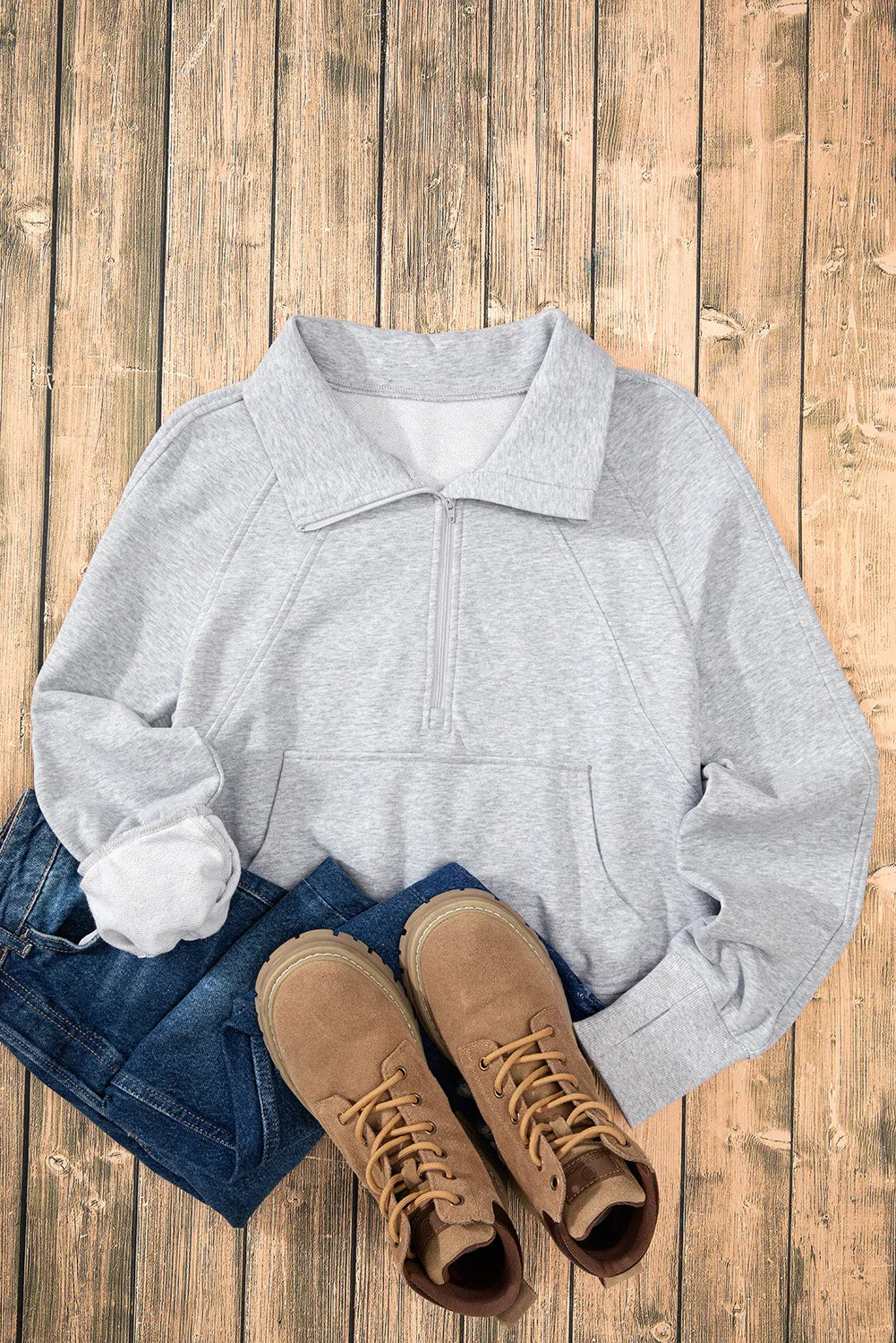 Half Zip Long Sleeve Sweatshirt - Sydney So Sweet