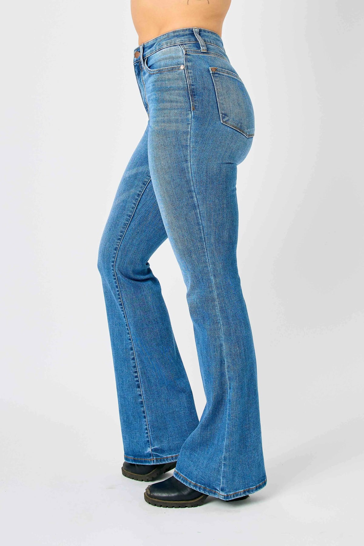 Judy Blue Full Size Hw Classic Flare Jeans Plus Size - Sydney So Sweet
