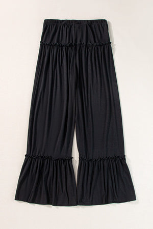 Tied Frill Ruched Bootcut Pants - Sydney So Sweet