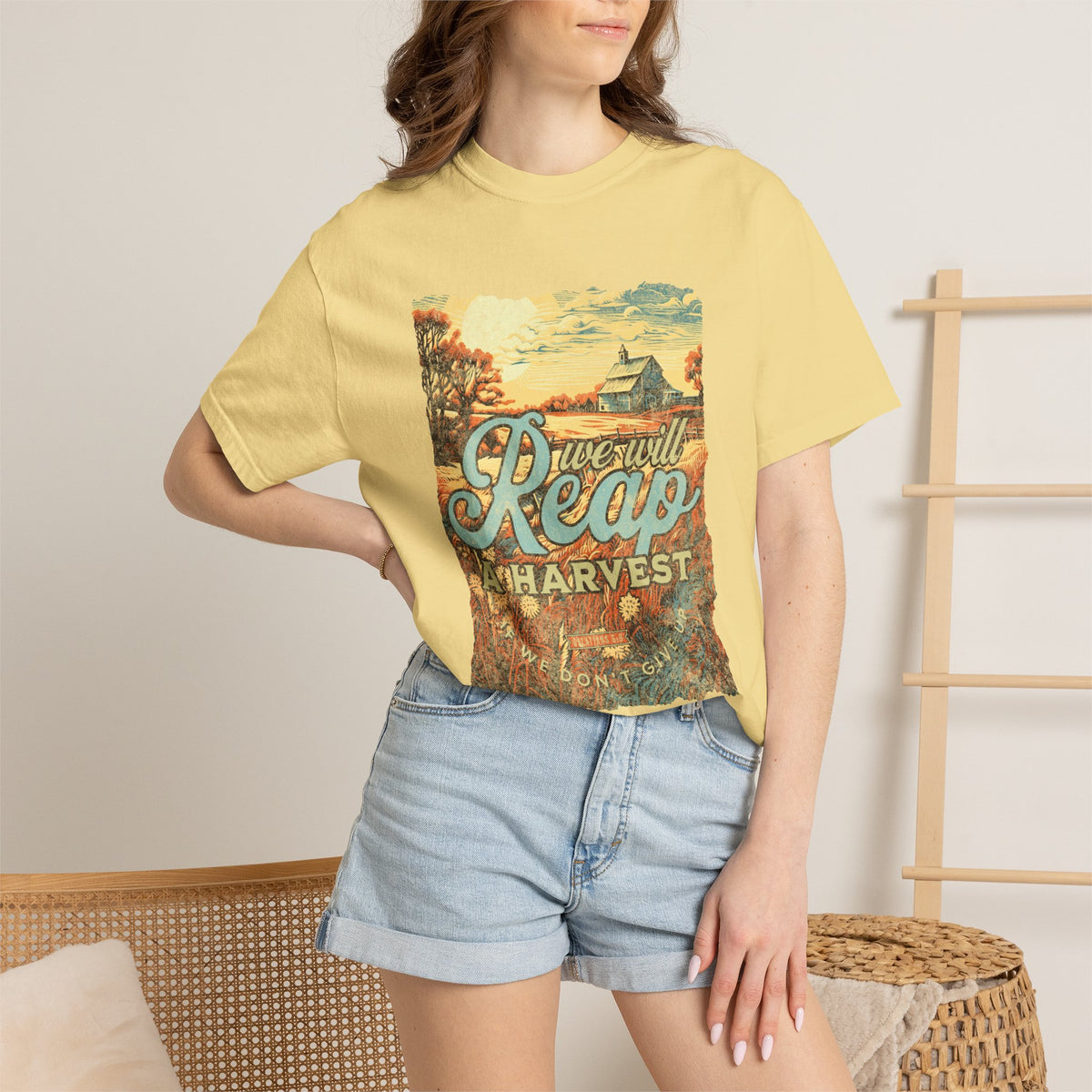 We Will Reap a Harvest T-Shirt Vintage Fall Christian Tee