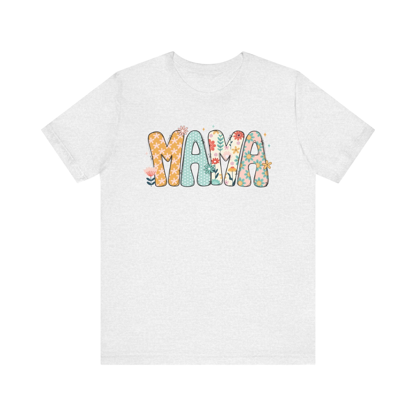 Floral Mama Women's Graphic Tee Flower Mom T-Shirt