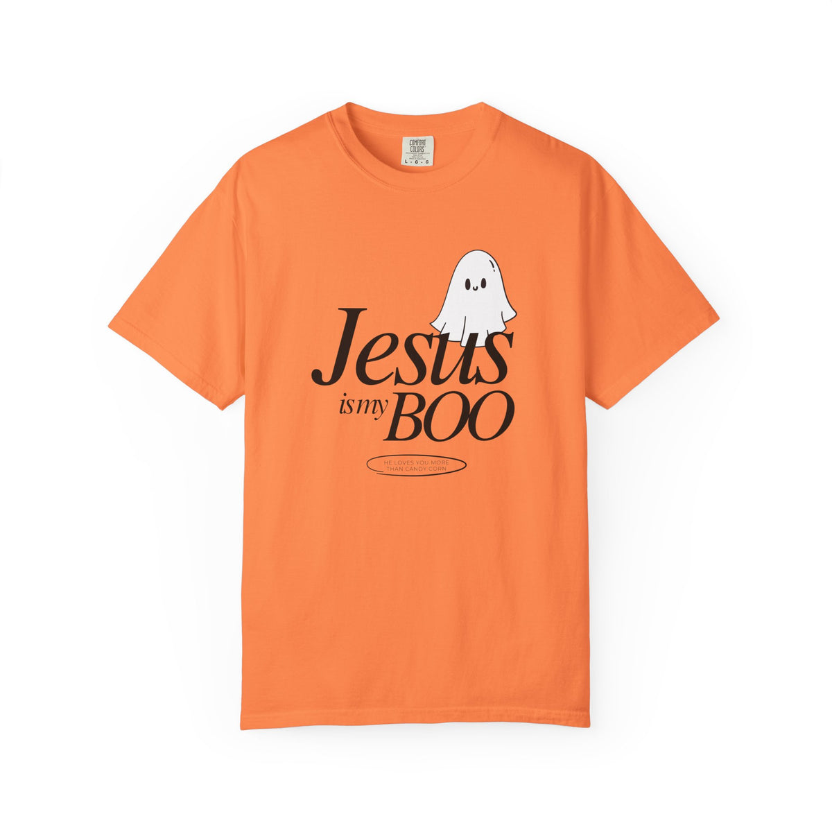 Jesus is My Boo Cute Ghost Halloween T-Shirt He Loves You Christian Tee