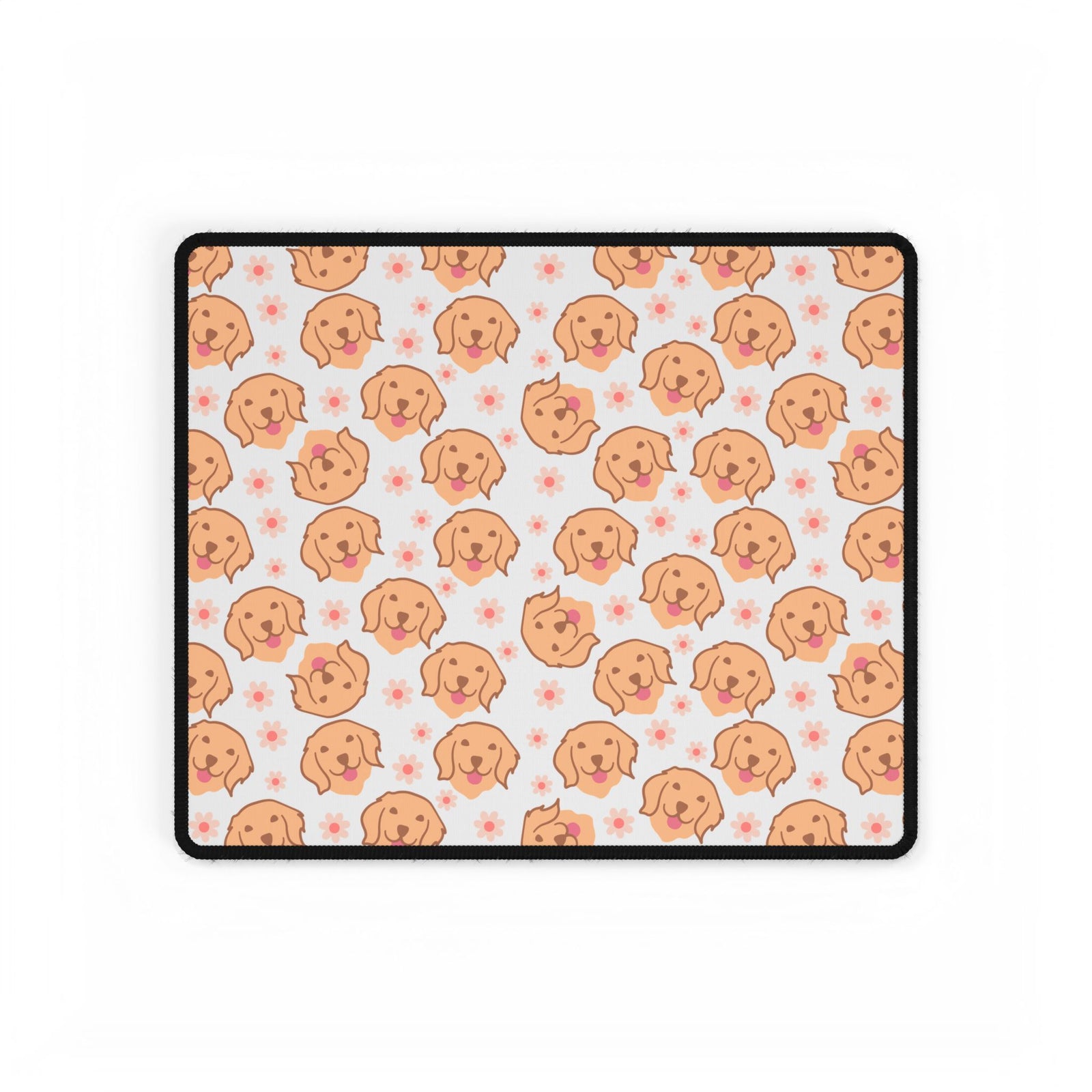 Golden Retriever Pattern Desk Mat — Cute Puppy Mouse Pad for Home Office