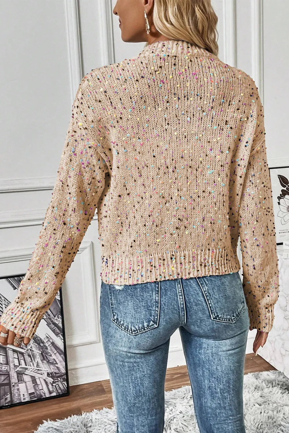 Confetti Button Up Long Sleeve Cardigan - Sydney So Sweet