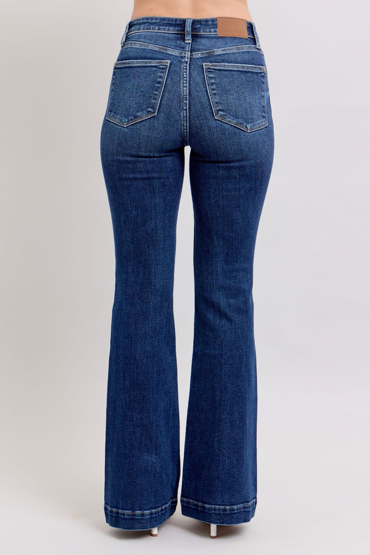 Judy Blue Full Size High Rise Flare Jeans with Pockets Plus Size - Sydney So Sweet