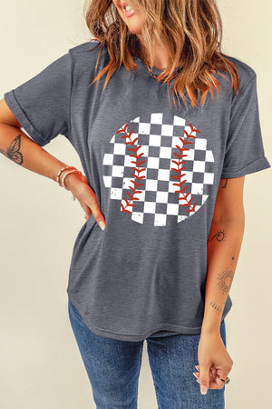 Checkered Baseball Women's Graphic Short Sleeve T-Shirt - Sydney So Sweet
