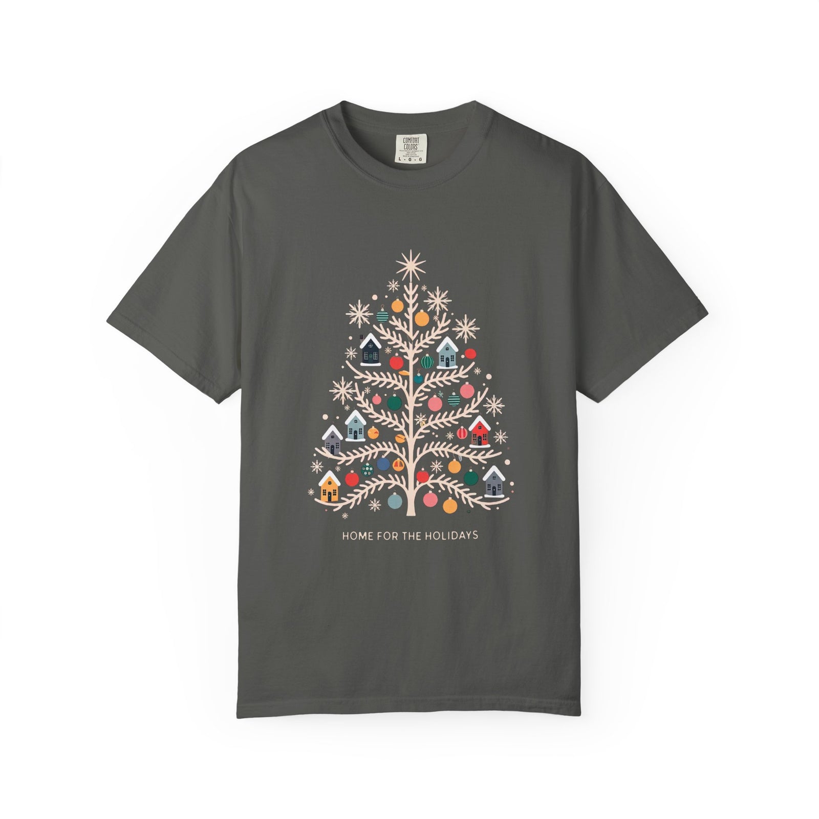 Home for the Holiday Christmas Tree Tee Holiday Graphic T-Shirt