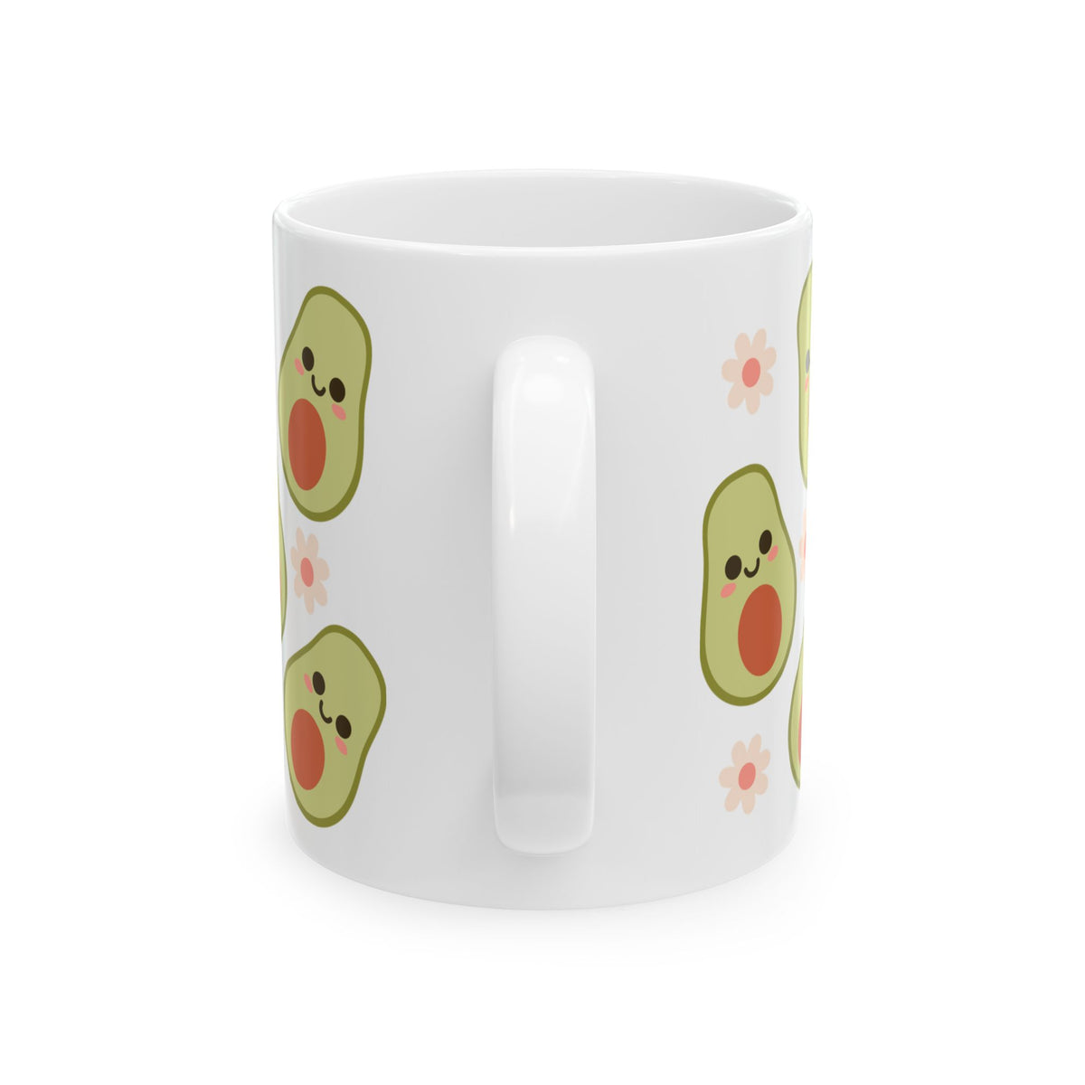 Happy Avocado Cute Ceramic Mug Coffee Cup (11oz & 15oz)