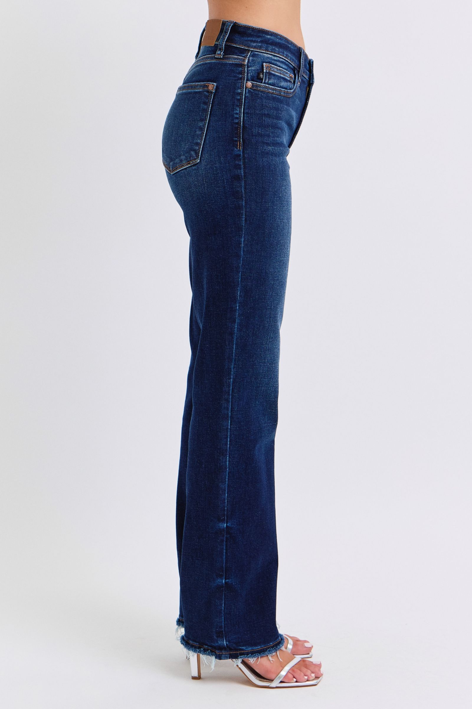 Judy Blue Full Size Raw Hem Straight Leg Jeans - Sydney So Sweet