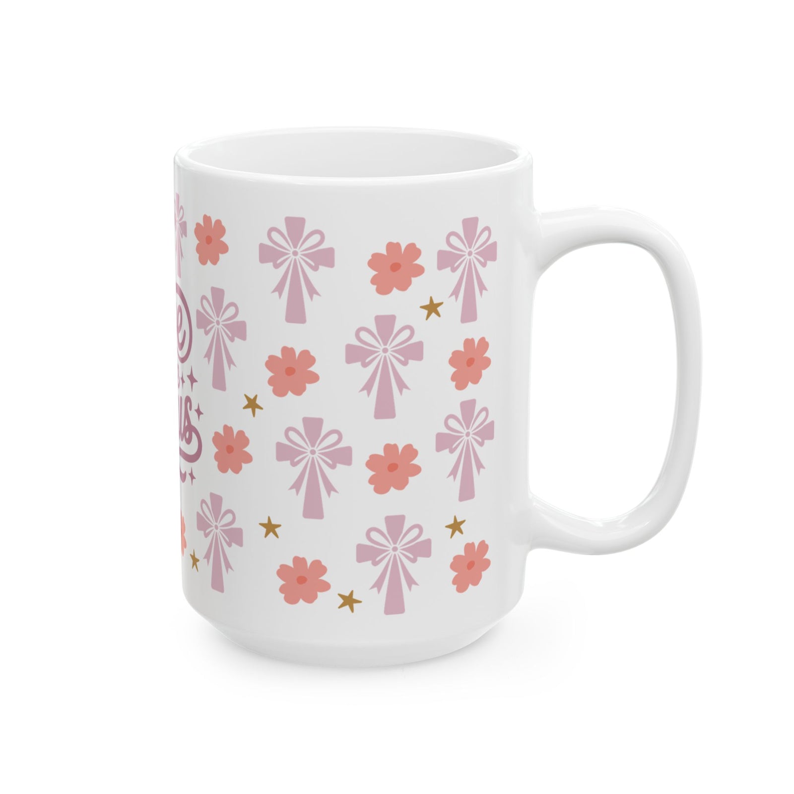 Love Like Jesus Floral Cute Ceramic Mug Coffee Cup (11oz & 15oz)