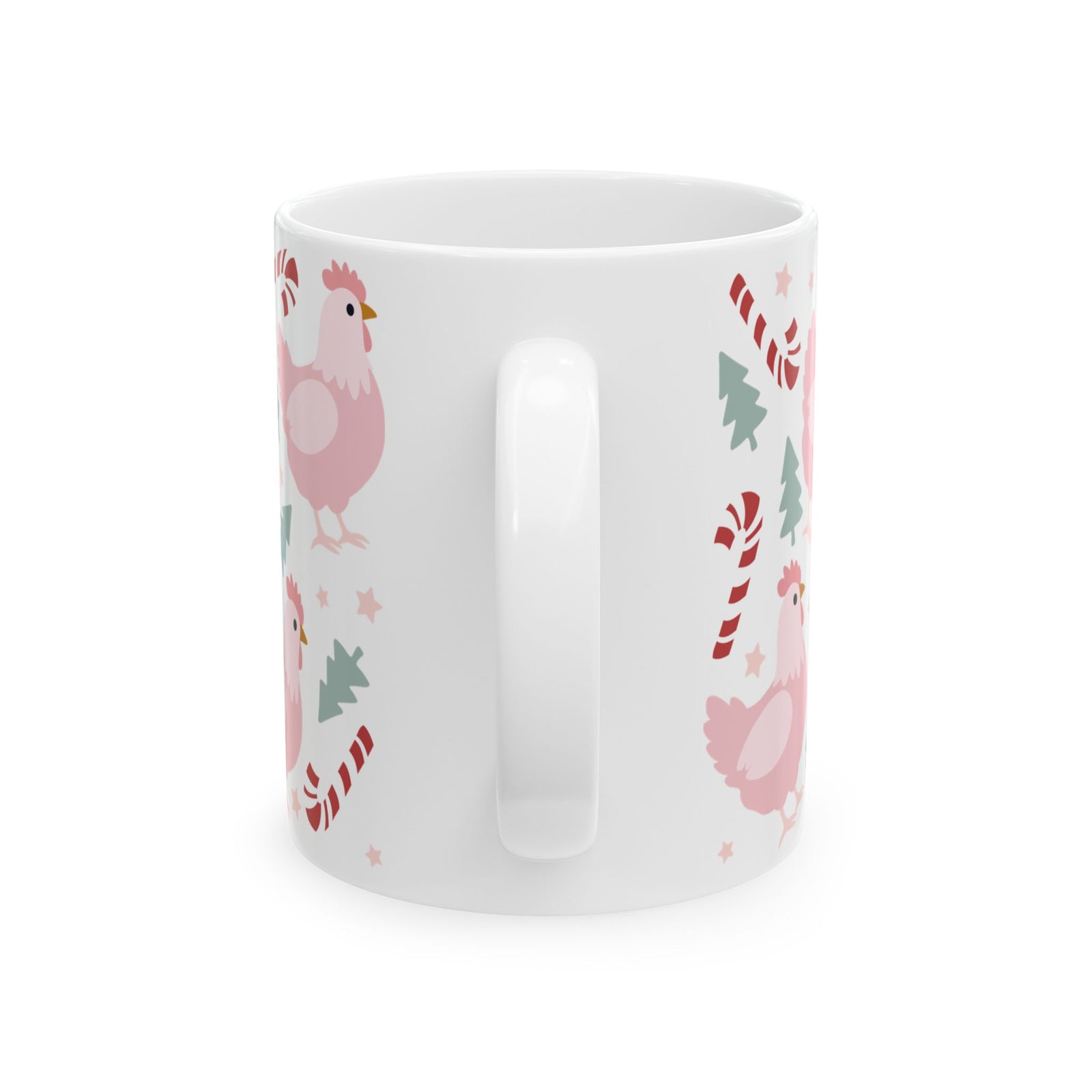 Christmas Chickens Ceramic Mug Coffee Cup (11oz & 15oz)