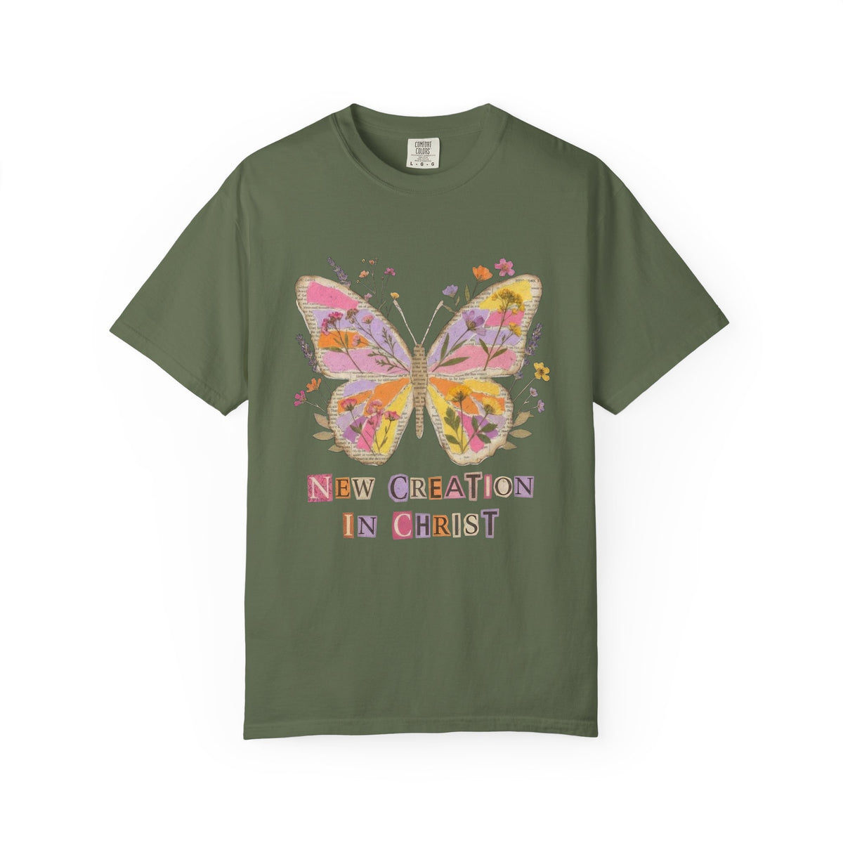 New Creation in Christ Butterfly Graphic T-Shirt Christian Inspirational Tee