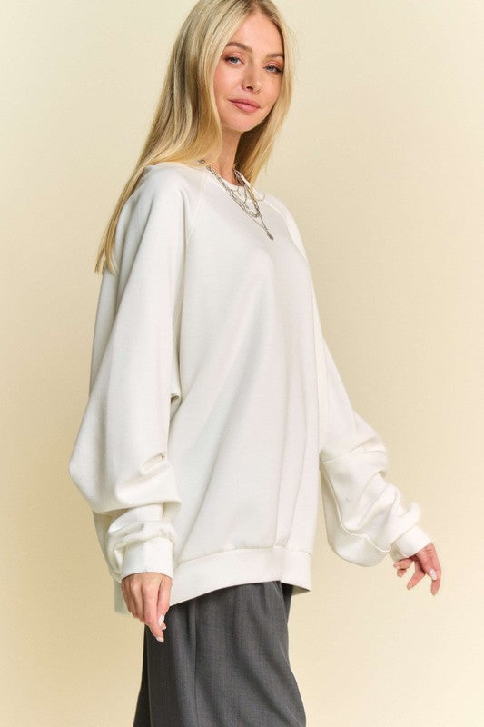 Davi & Dani Round Neck Raglan Sleeve Sweatshirt - Sydney So Sweet