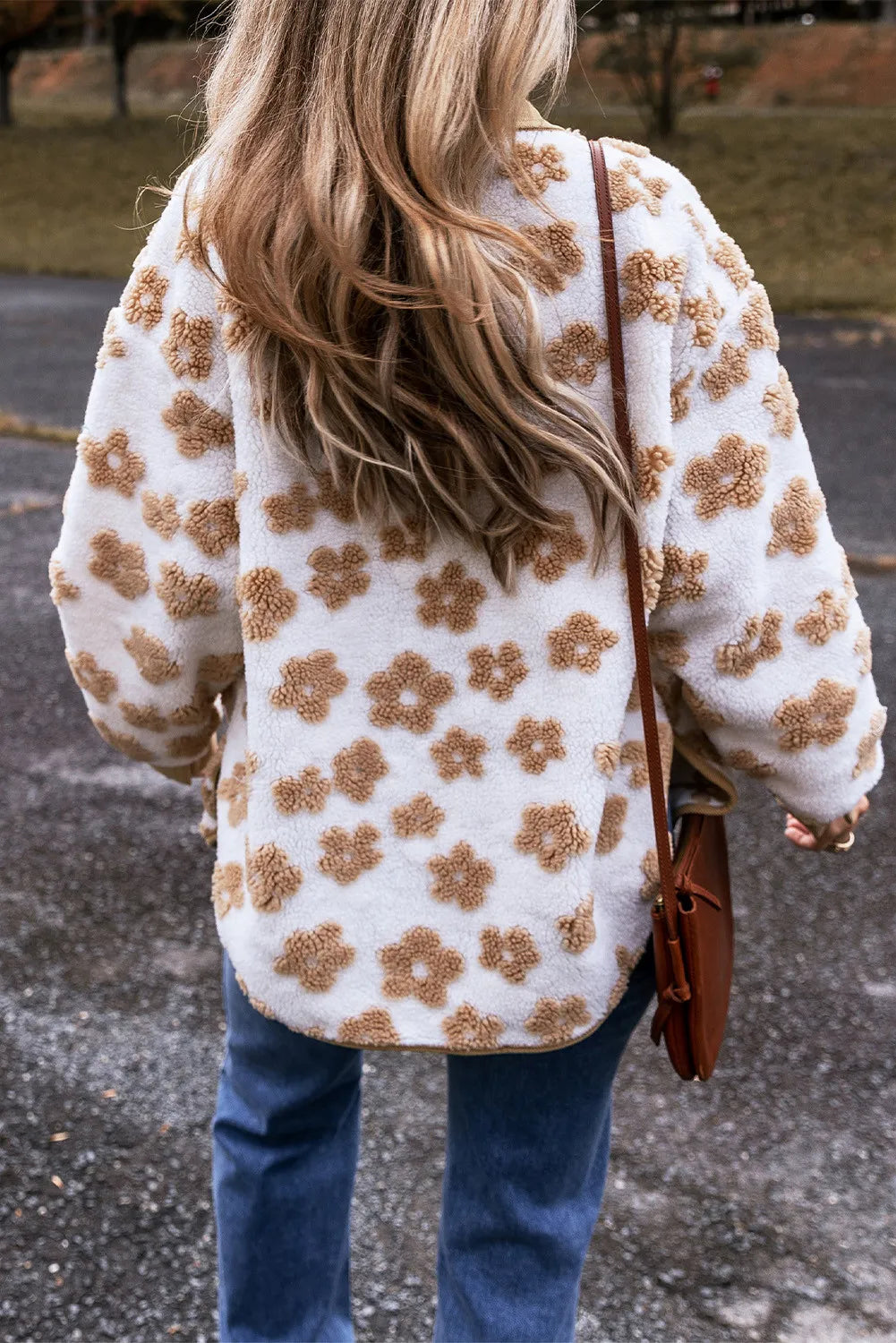 Flower Button Up Long Sleeve Jacket - Sydney So Sweet