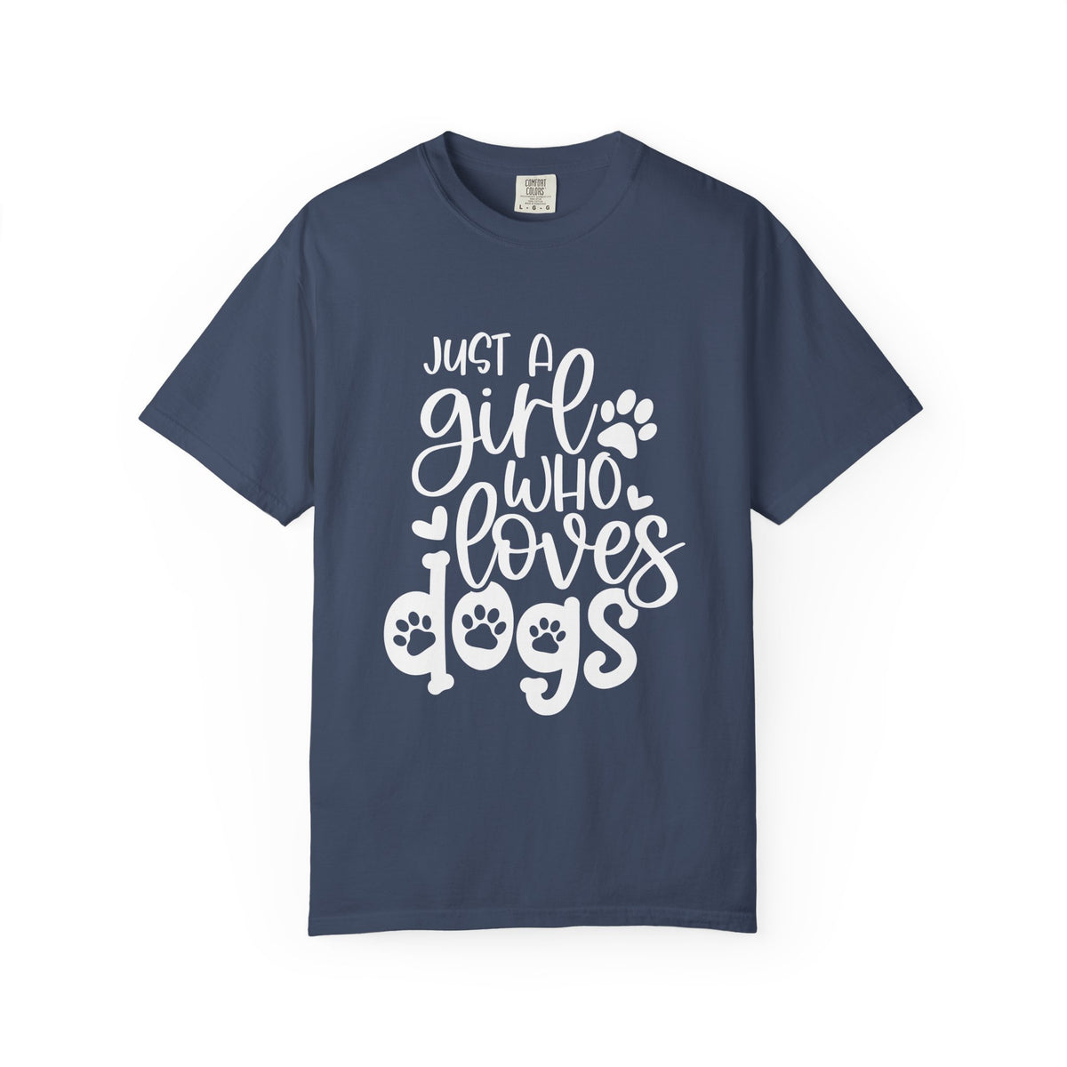 Just a Girl Who Loves Dogs T-Shirt Cute Dog Mom Graphic Tee