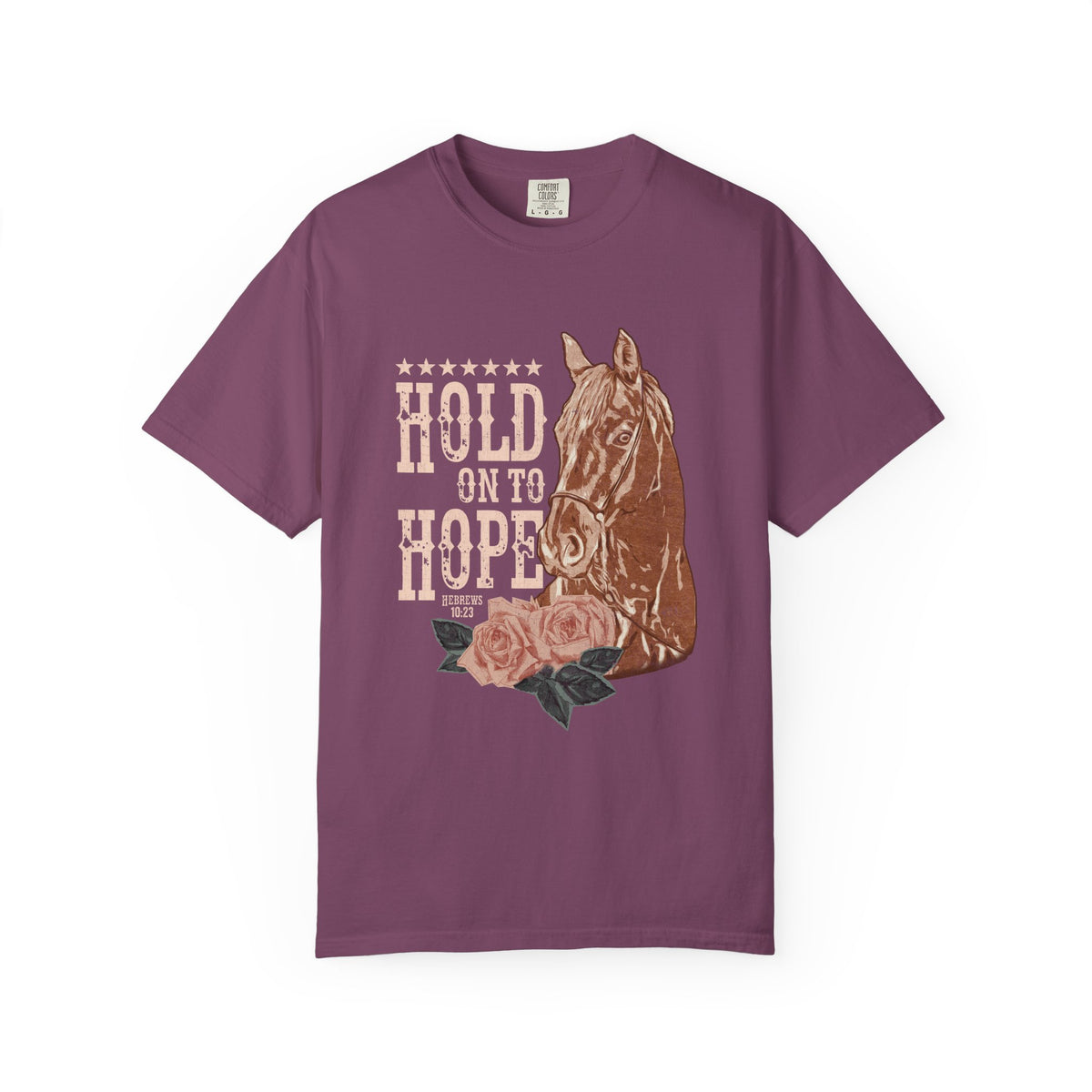 Hold On To Hope Horse T-Shirt Vintage Christian Distressed Graphic Tee