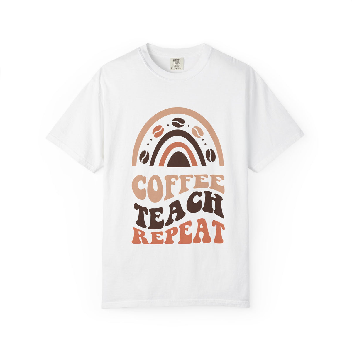 Coffee Teach Repeat Teacher Graphic T-Shirt Unisex Tee