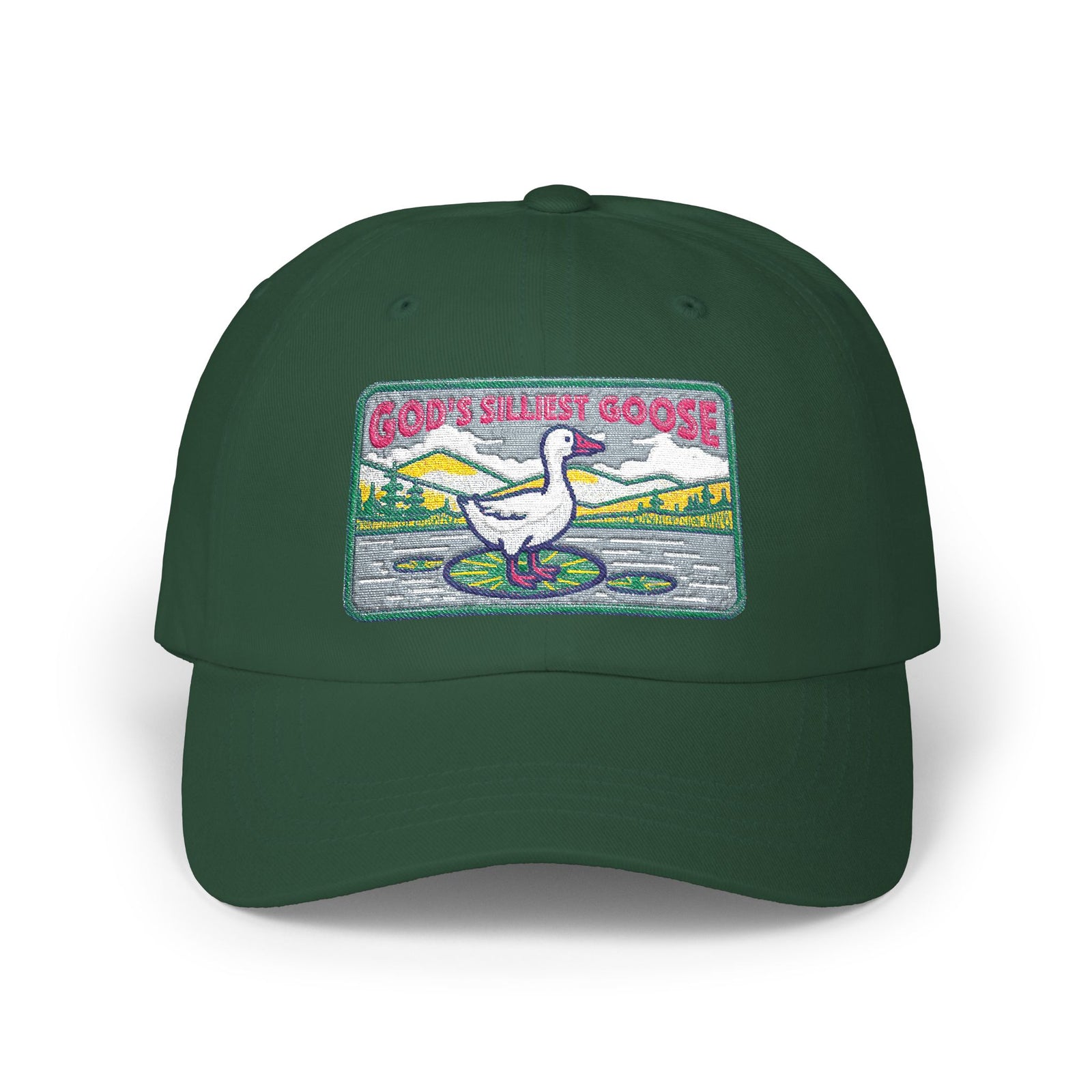 God's Silliest Goose Vintage Embroidered Patch Dad Hat