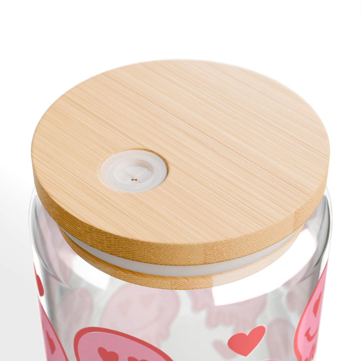 Love Melt Valentine Tumbler Sipper Glass 16oz — Reusable Drink Jar with Lid & Straw - Sydney So Sweet