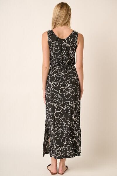 Mittoshop Side Slit Flower Print V-Neck Sleeveless Dress - Sydney So Sweet