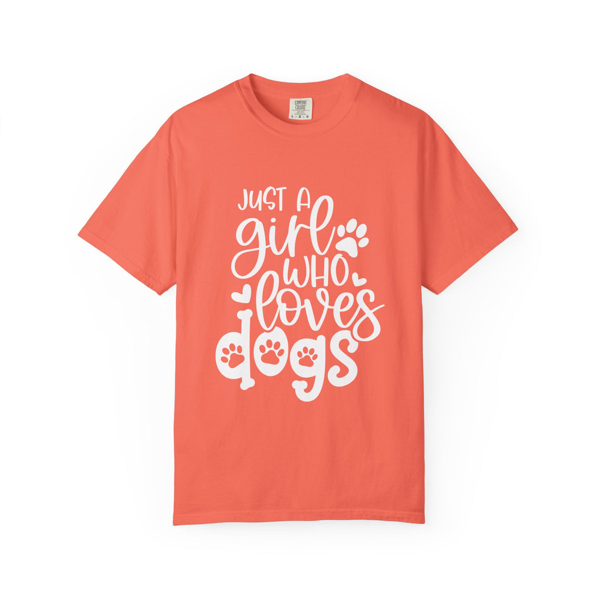 Just a Girl Who Loves Dogs T-Shirt Cute Dog Mom Graphic Tee
