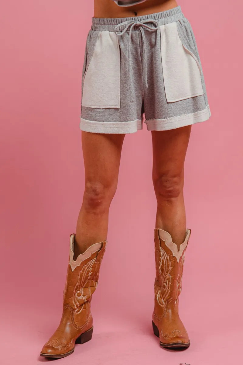 BiBi French Terry Knit Shorts with Side Pocket - Sydney So Sweet