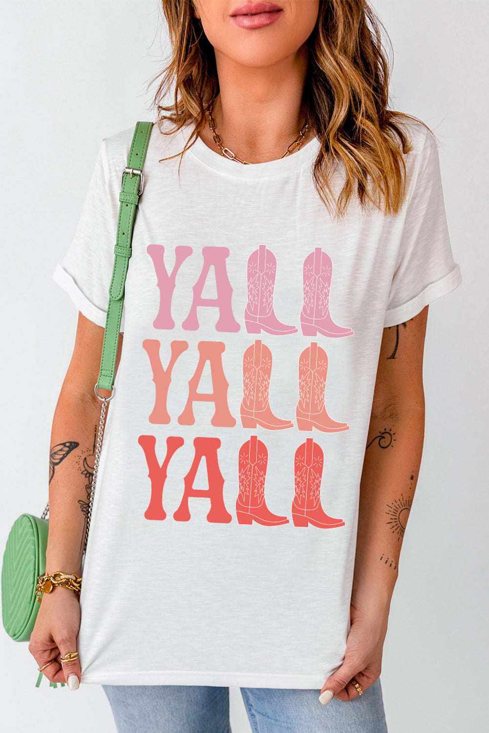 Yall Yall Yall Boots Women&#39;s Graphic Short Sleeve T-Shirt - Sydney So Sweet